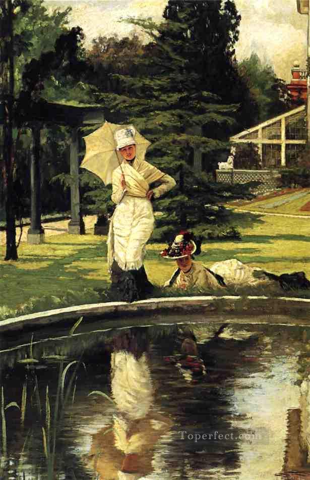 In an English Garden James Jacques Joseph Tissot Oil Paintings